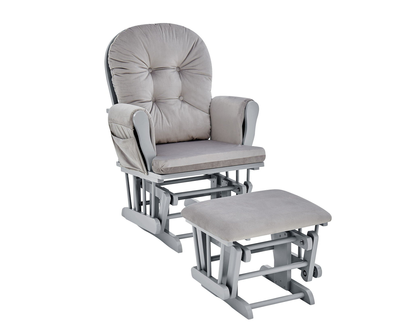 Mason - Glider And Ottoman Gray Wood Suite Bebe