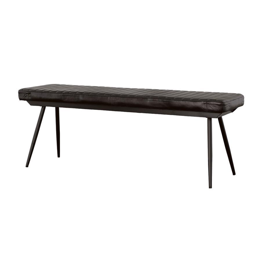 Misty - Leather Upholstered Dining Bench - Antique Espresso CoasterEssence