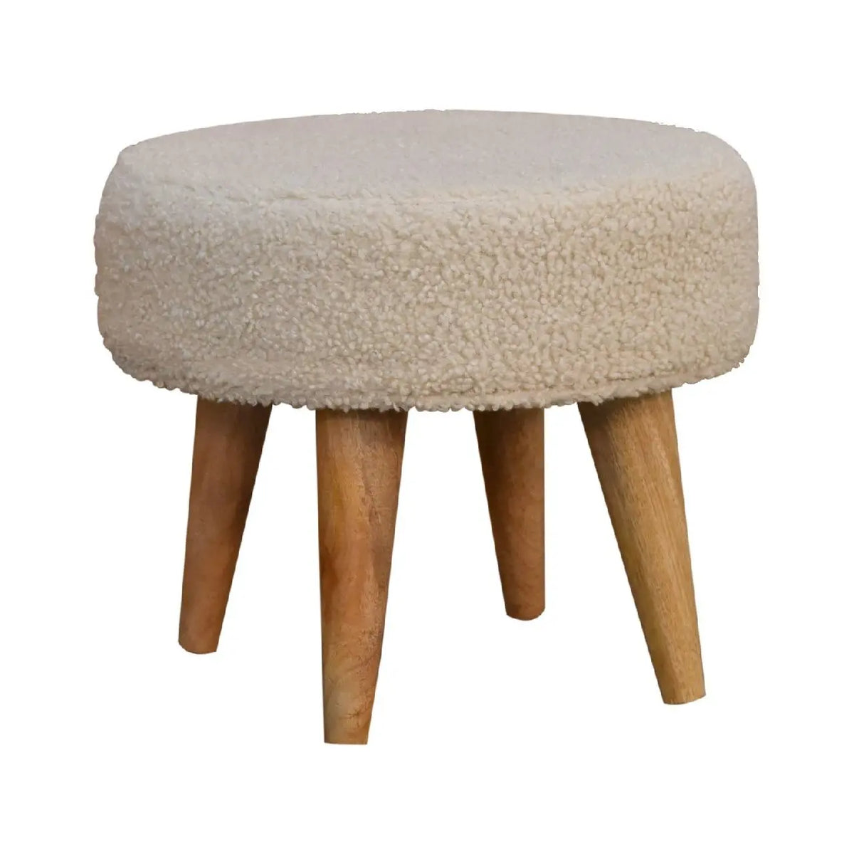 Petite Footstool - Cream / Brown Artisan Furniture