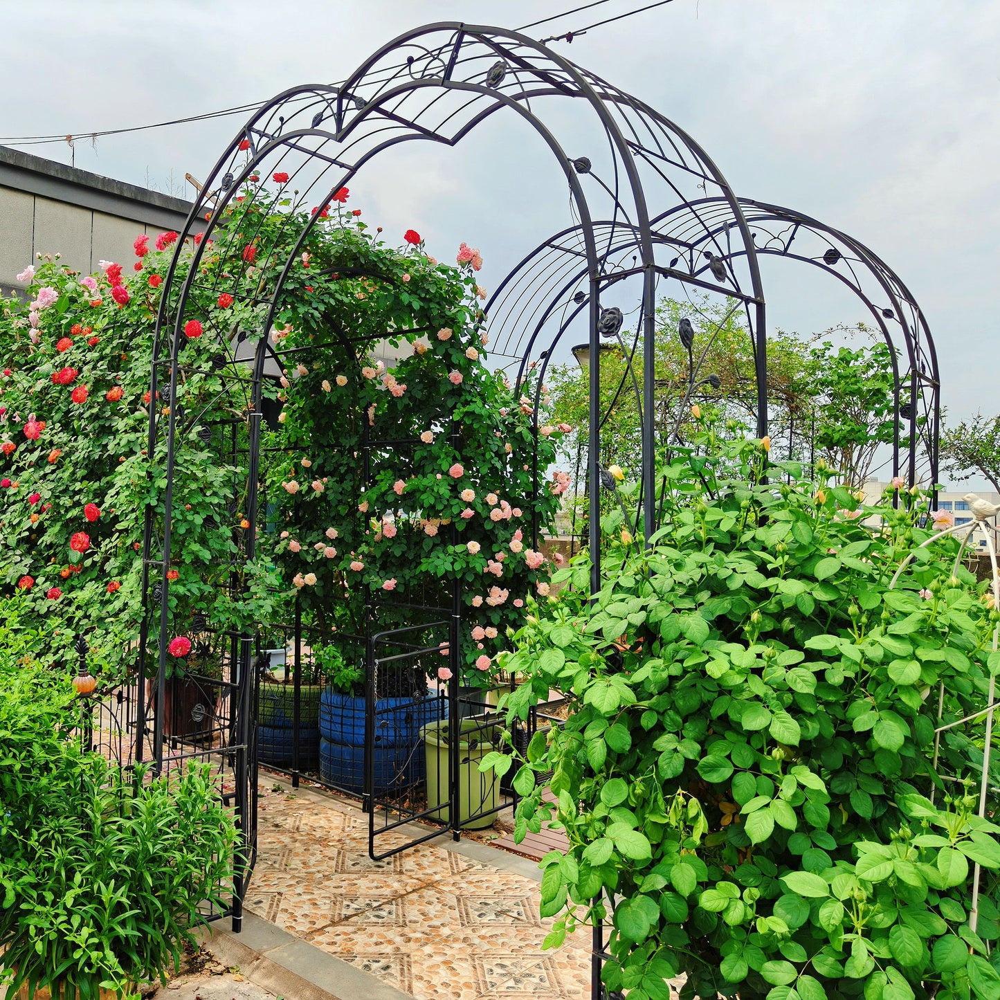 Metal Garden Arch Assemble Freely With 8 Styles Garden Arbor Trellis Climbing Plants Support Rose Arch Daily Nest