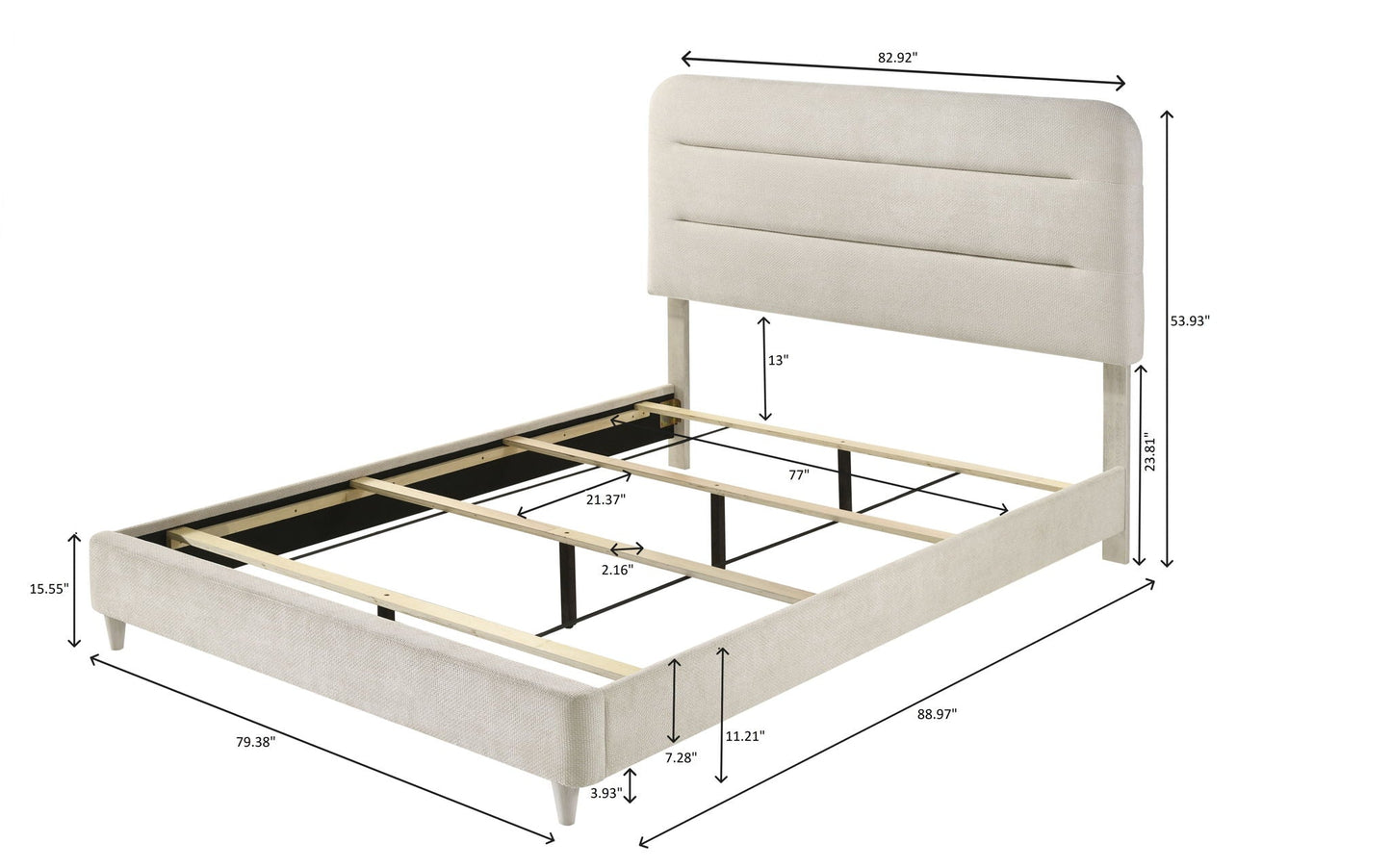 Nyomi - Upholstered Bed Crown Mark