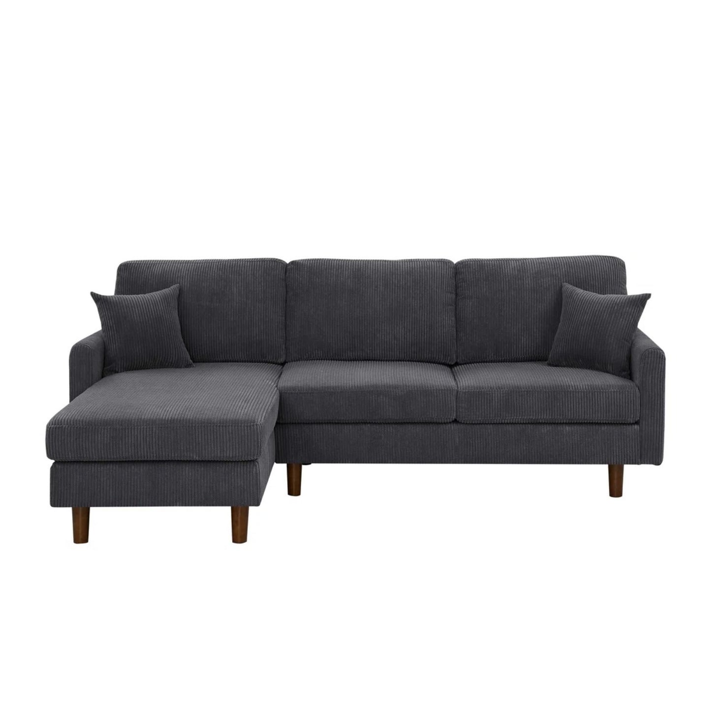 Upholstered Sectional With Toss Pillows Home Essentials