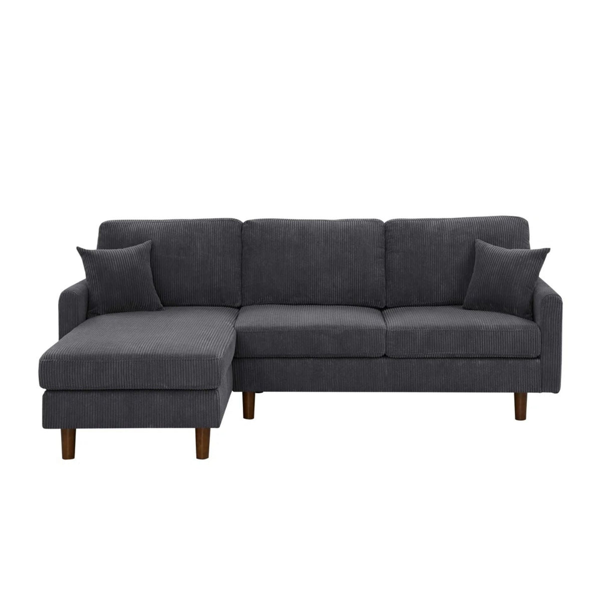 Upholstered Sectional With Toss Pillows Home Essentials