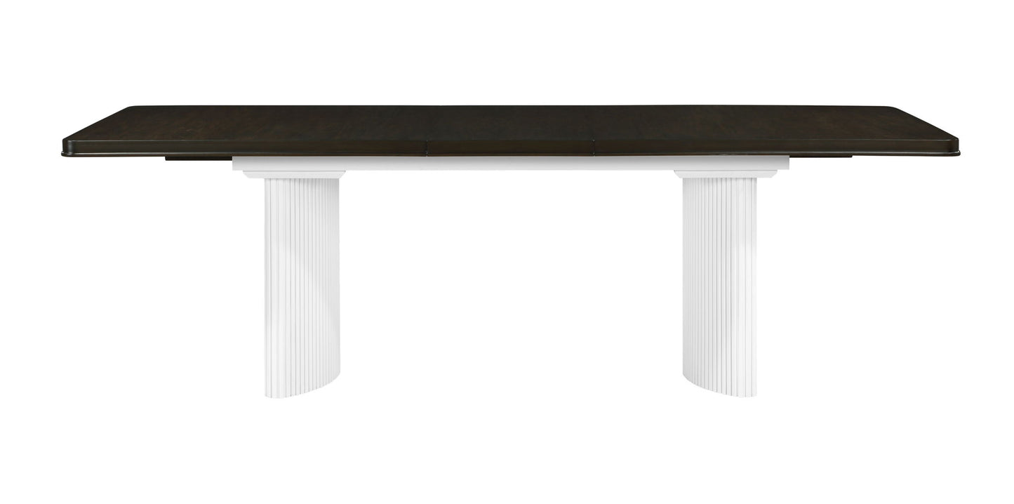 Carene - Dining Table (With Leaf) - Brown / White Acme