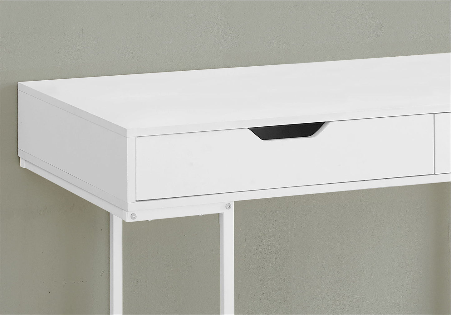 Computer Desk For Home Office, Storage Drawers, Marble Look Contemporary & Modern 8th Street