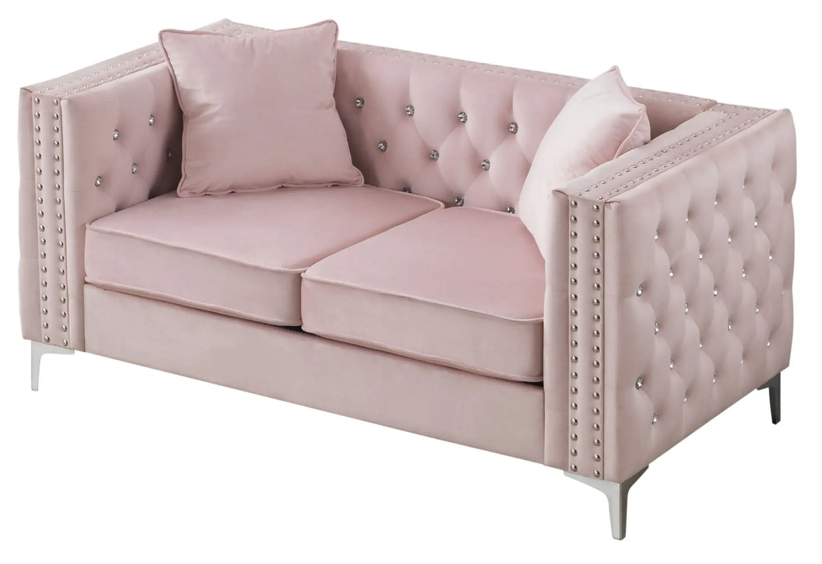 Elegant Track Arm Loveseat Glory Furniture