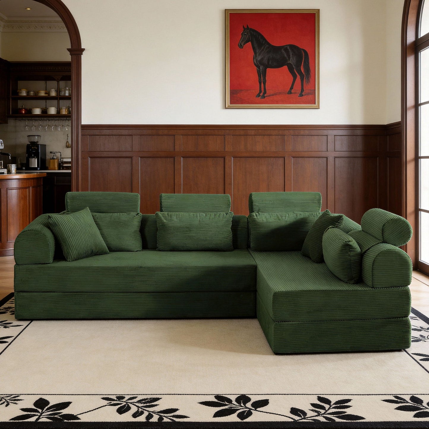 Modern L-Shape Modular Sectional Sofa, Compressed Design Home Essentials