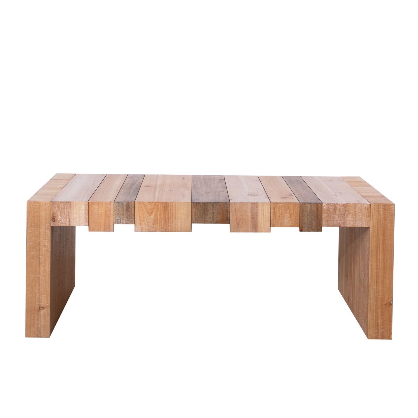 Modern Rustic Table With Sculpted Block Design Home Essentials