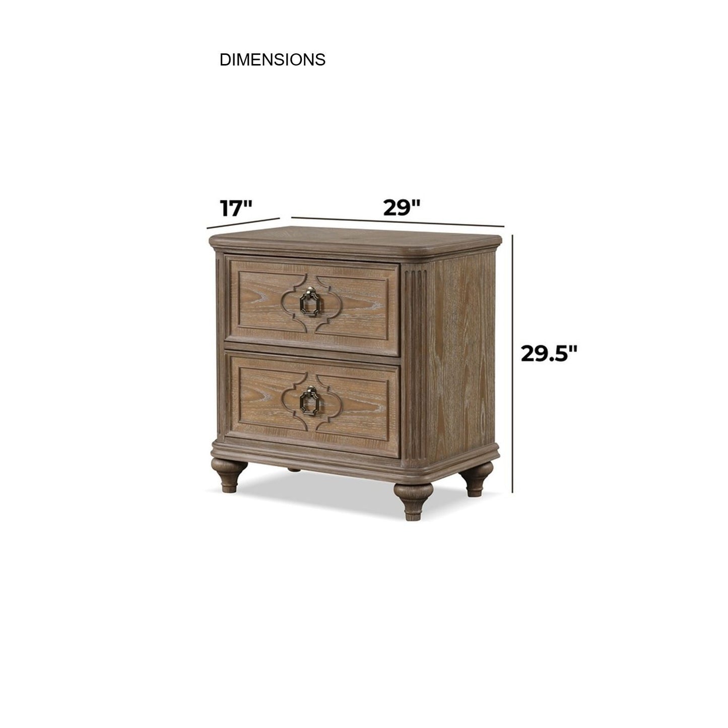 1 Piece Nightstand, Bedside Table With USB A And USB C Ports - Oak / Rustic Home Essentials