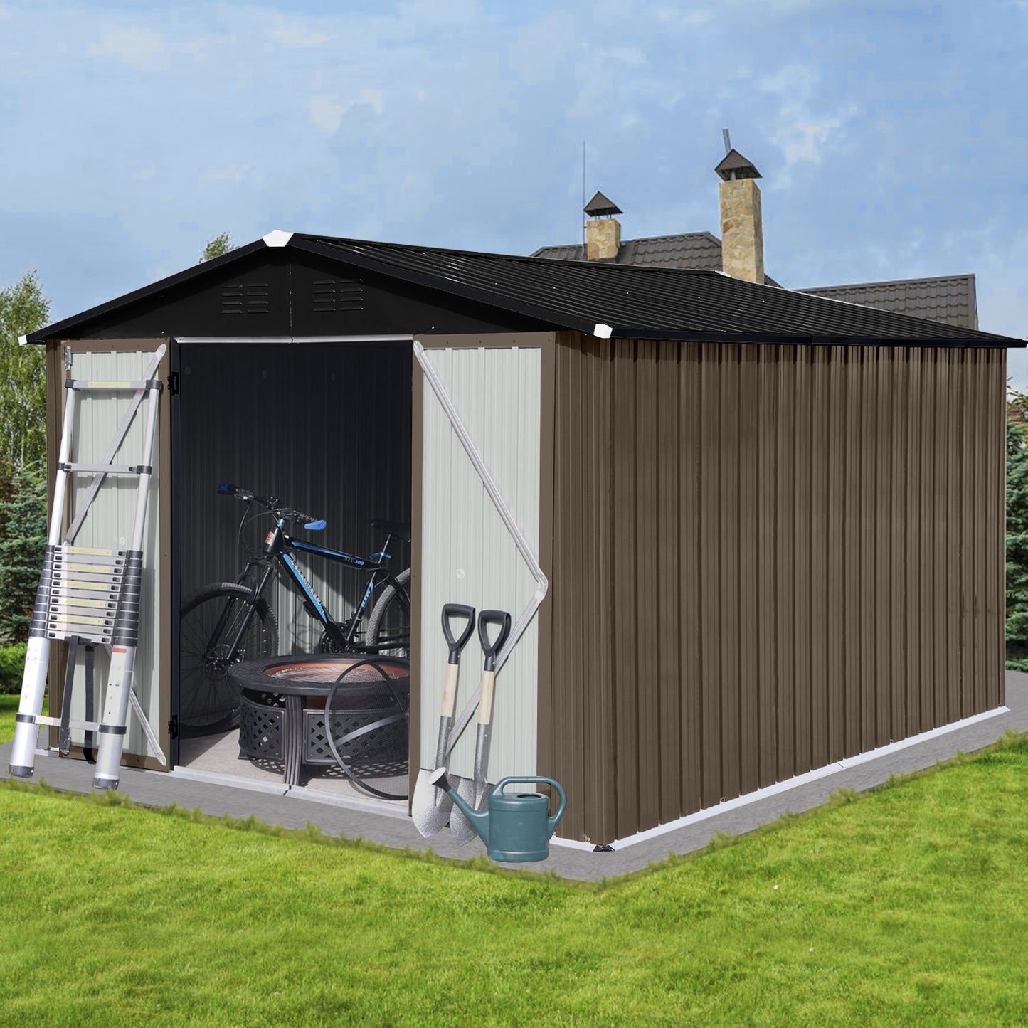 10' x 8' Garden Sheds Outdoor Storage Sheds Daily Nest