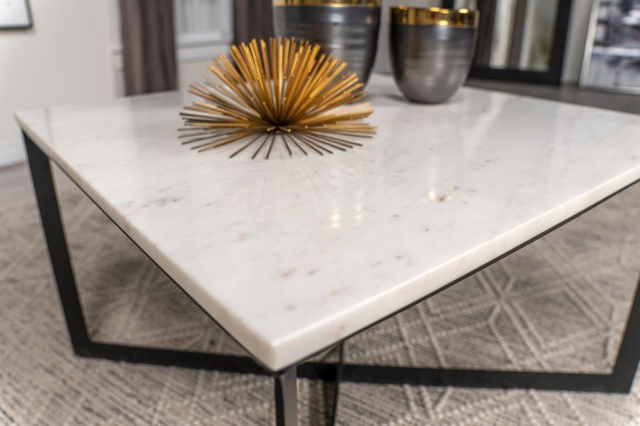 Tobin - Square Marble Top Table Coaster Fine Furniture
