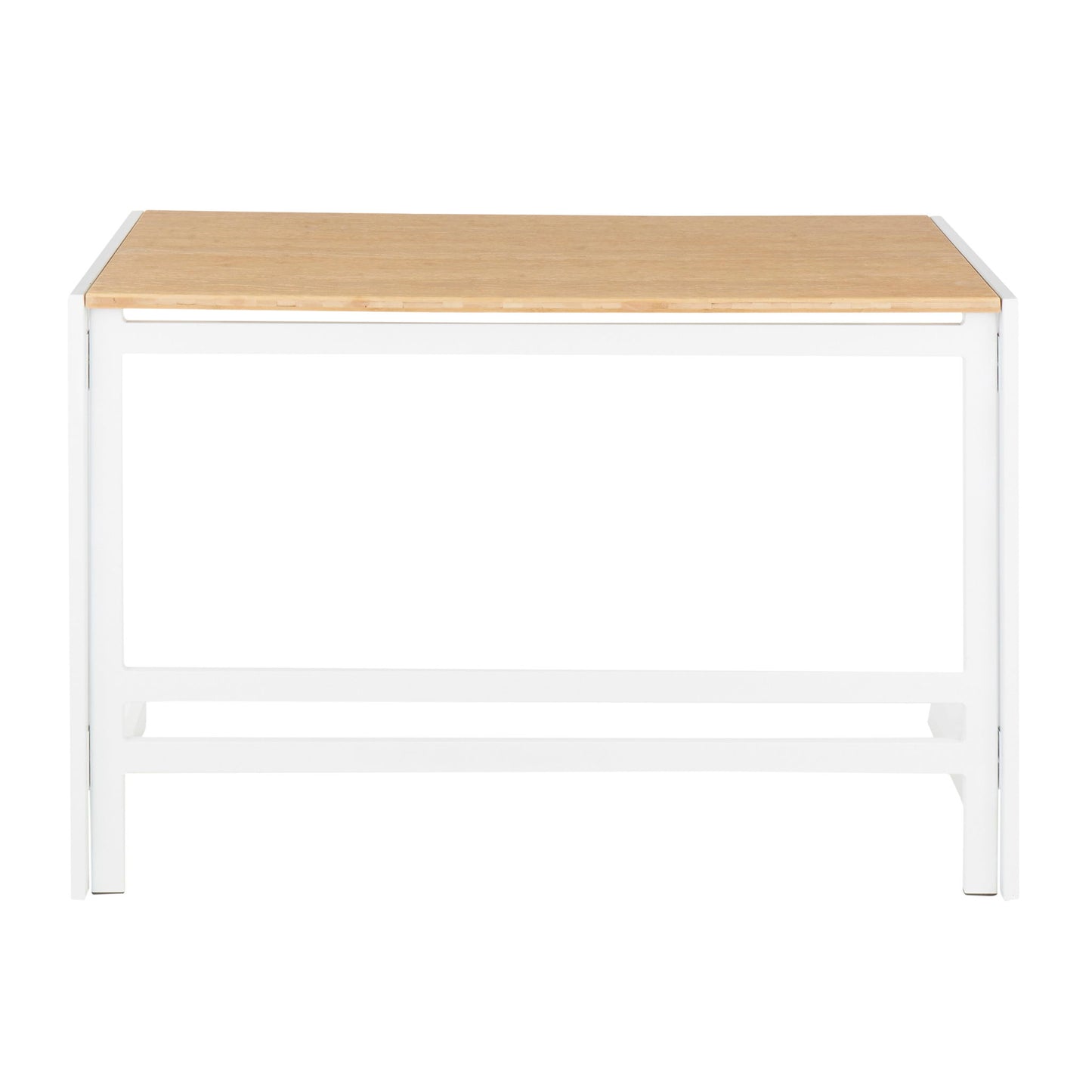 Roman - Industrial Office Desk - White / Natural Lumi Source