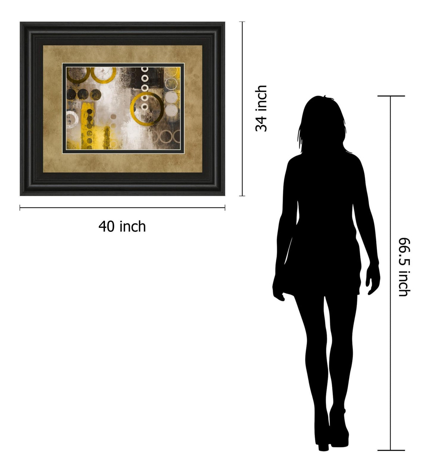 Yellow Liberated By Michael Marcon - Framed Print Wall Art - Gold Classy Living