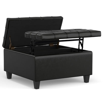 Harrison - Upholstered Coffee Table Storage Ottoman Simpli-Home