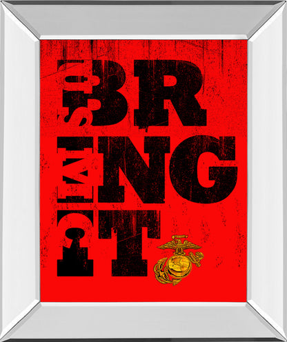 Bring It - Mirror Framed Print Wall Art - Red