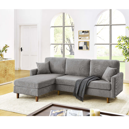 Upholstered Sectional With Toss Pillows Home Essentials