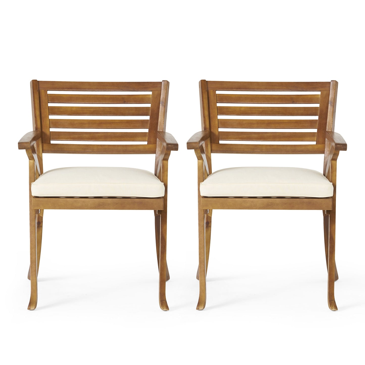 Outdoor Dining Set With Coffee Table And 2 Chairs - Teak Noble House