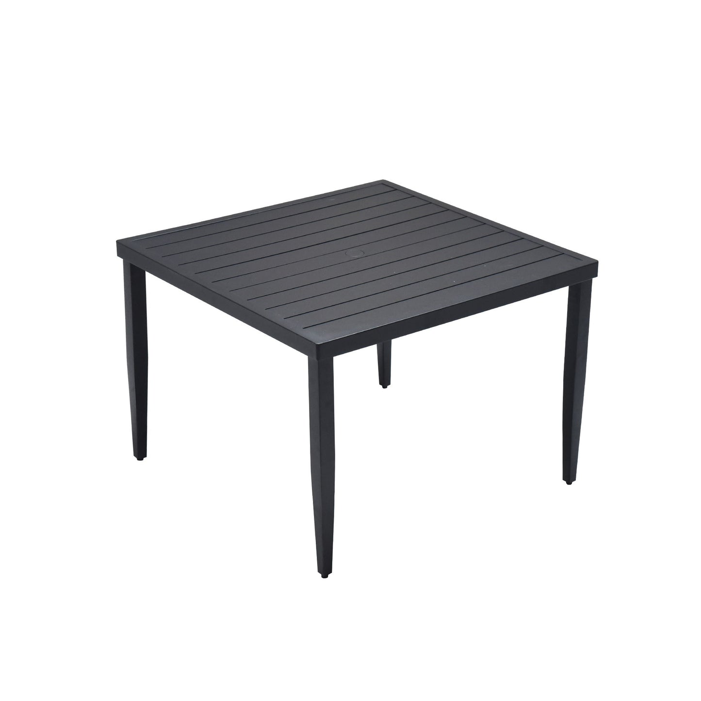 Outdoor Patio Dining Table With Tapered Feet & Umbrella Hole Life Outside