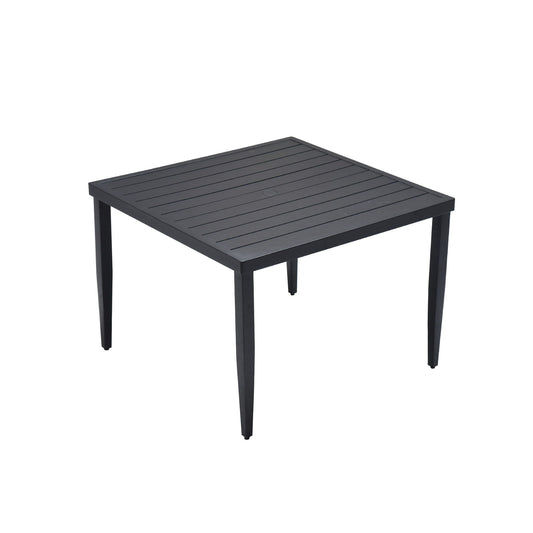Outdoor Patio Dining Table With Tapered Feet & Umbrella Hole Life Outside