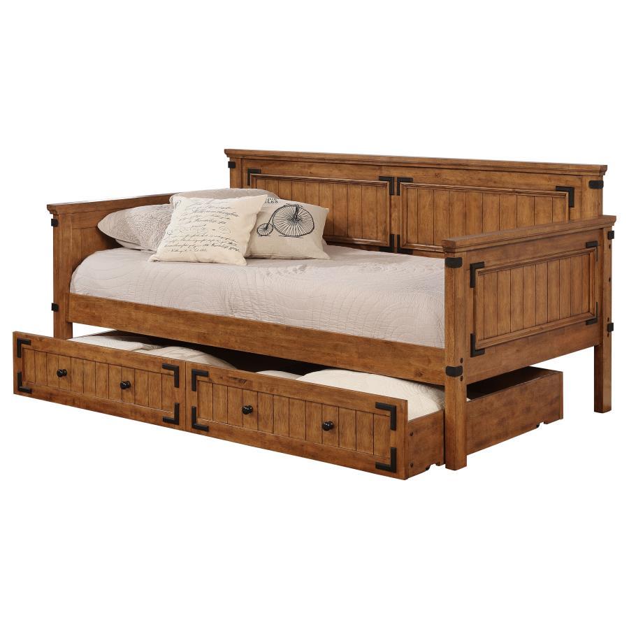 Oakdale - Wood Twin Daybed with Trundle - Rustic Honey Coaster Fine Furniture