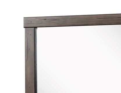 Square Mirror With Knotty - Brown Bernards Furniture