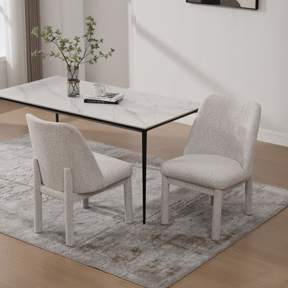 Wide Minimalist Dining Chair (Set of 2) Home Essentials