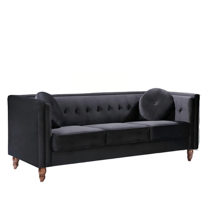 Chesterfield Sofa With Square Arms For Living Room US Pride