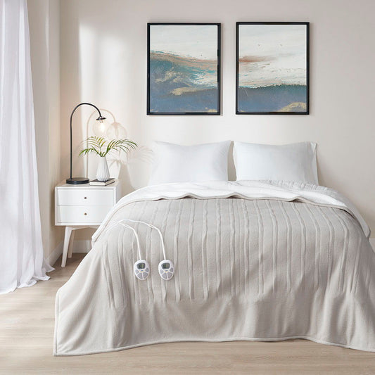 Twin Heated Blanket - Tan - Snoozhouse