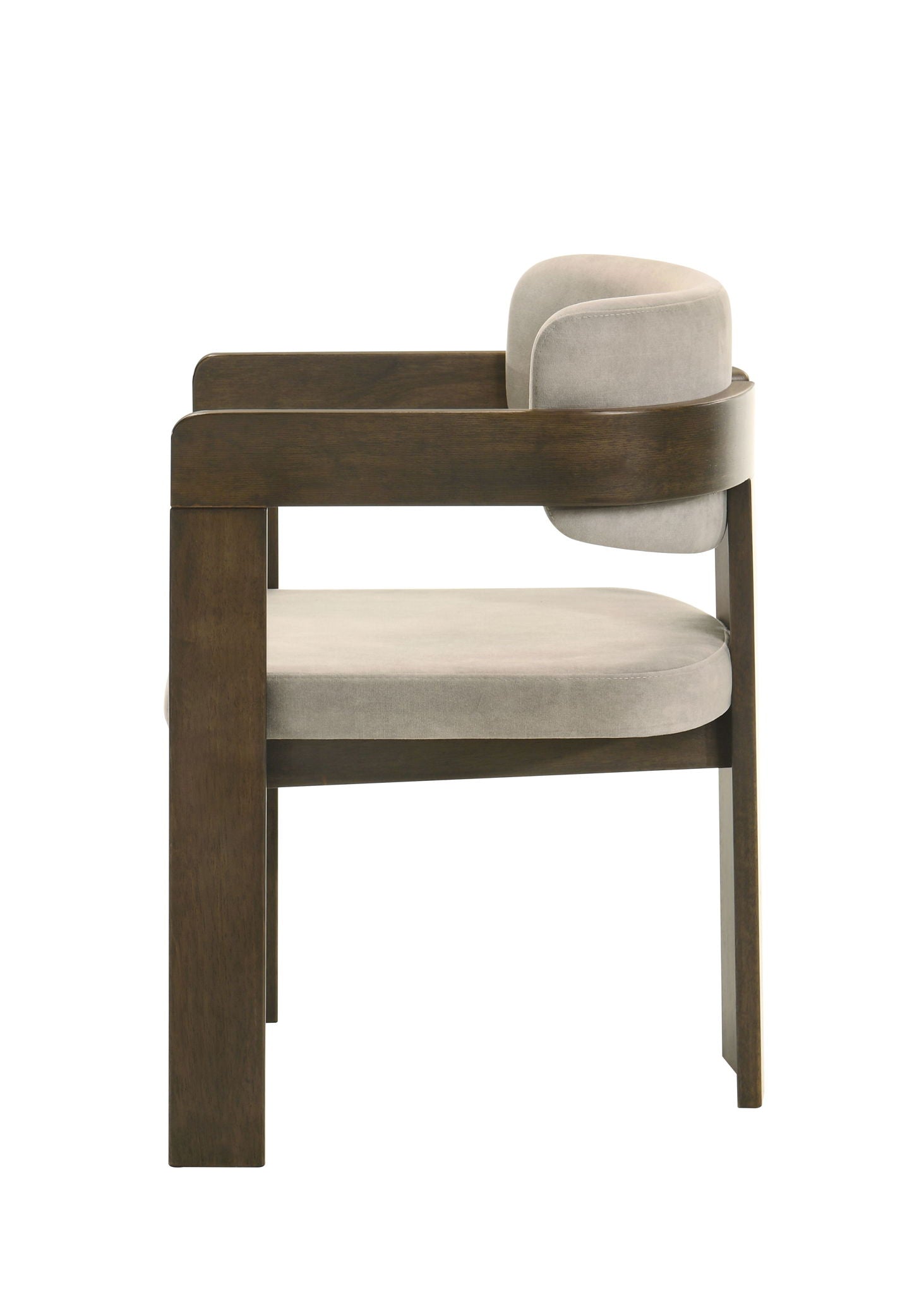 Destin - Polished Microfiber Side Chair (Set of 2) - Light Gray Acme