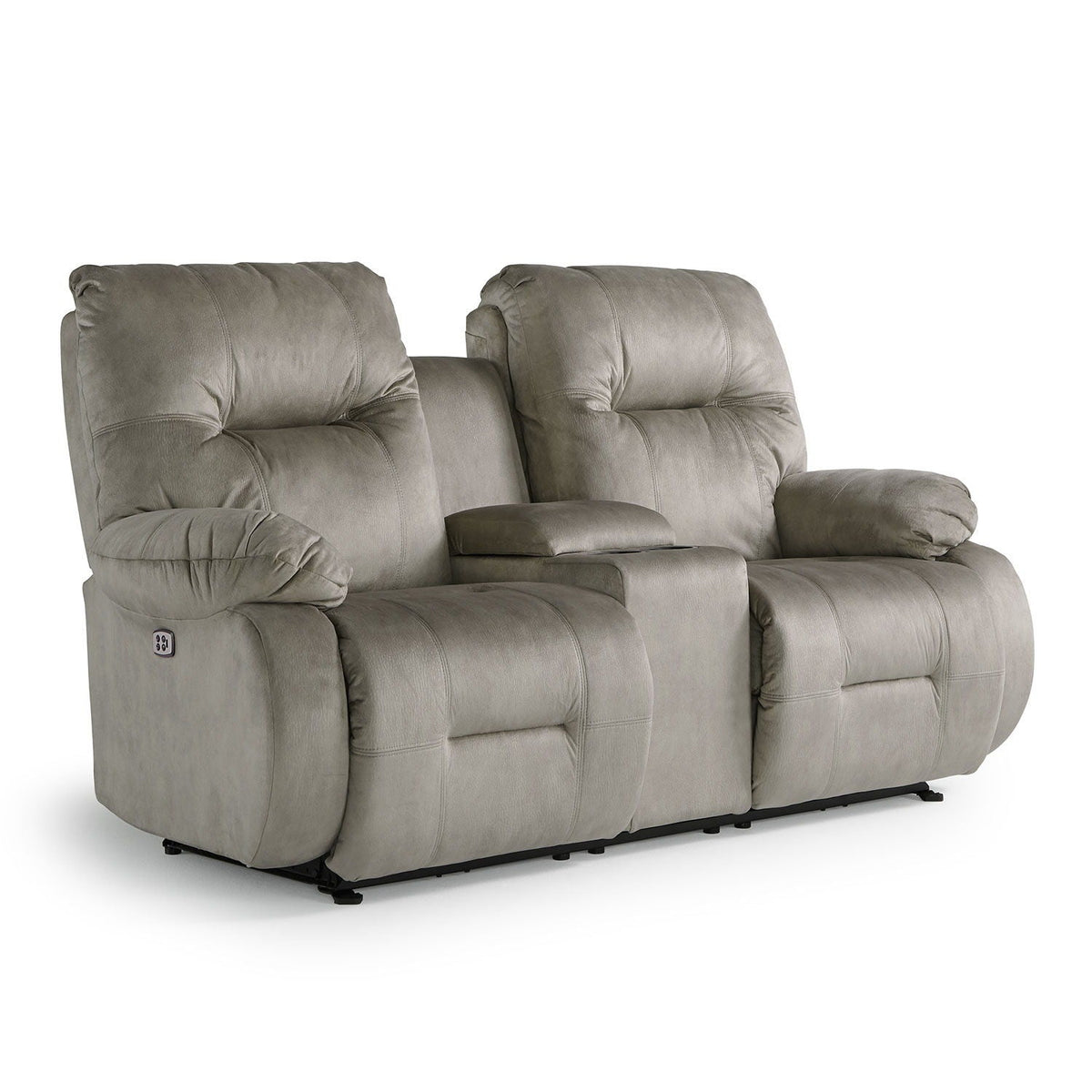 Brinley Power Tilt-Headrest Console Loveseat Best Home Furnishings