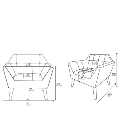 Modern Lounge Chair With Button Tufting JLA