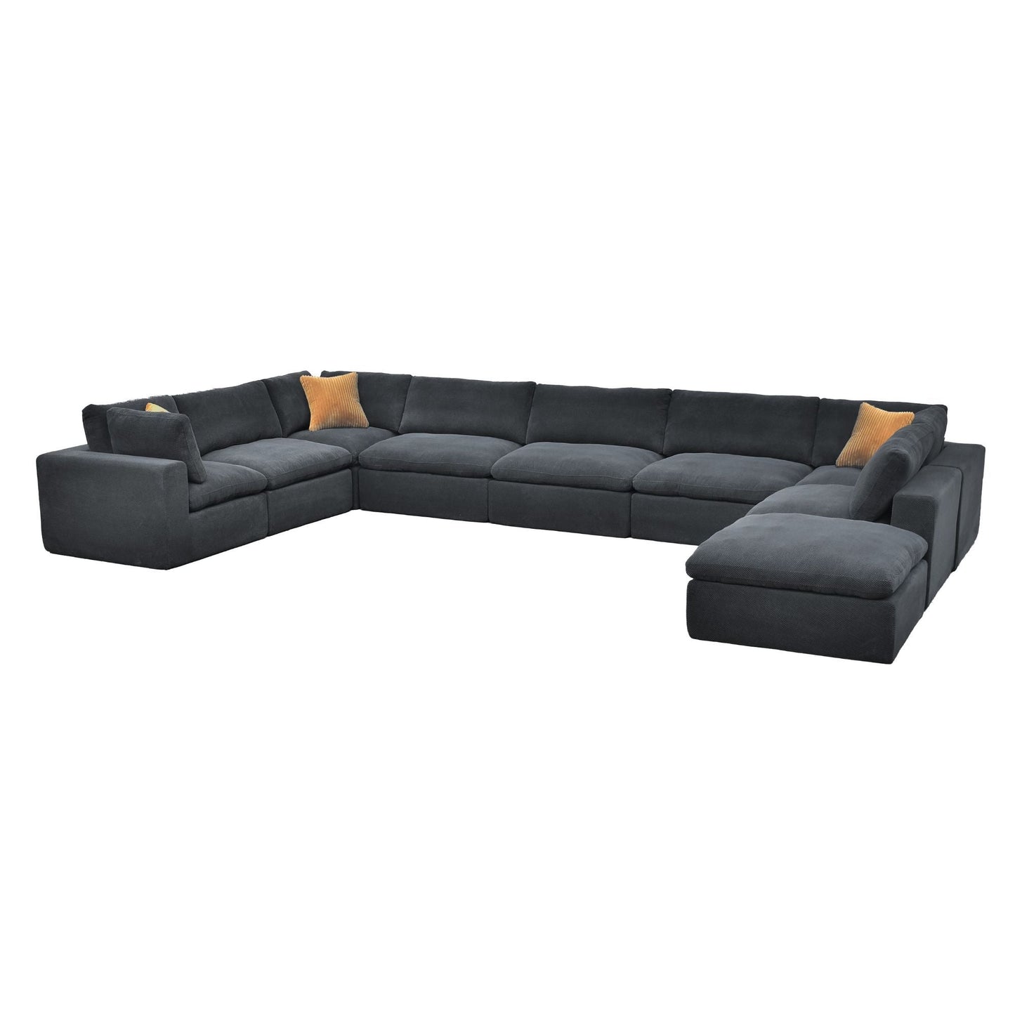 Custom Configuration Modular Sectional With Toss Pillows Home Essentials