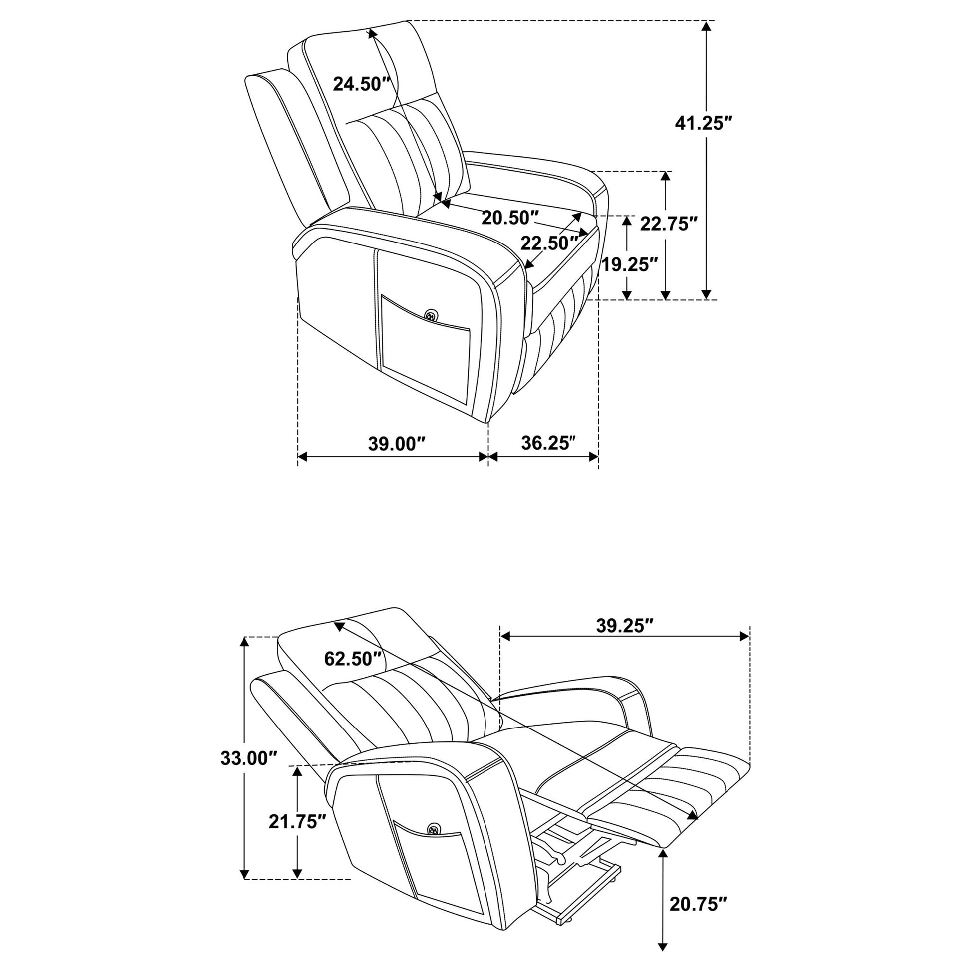 Mckinley - Upholstered Power Lift Recliner Chair With Remote Control - Gray Furniture Max