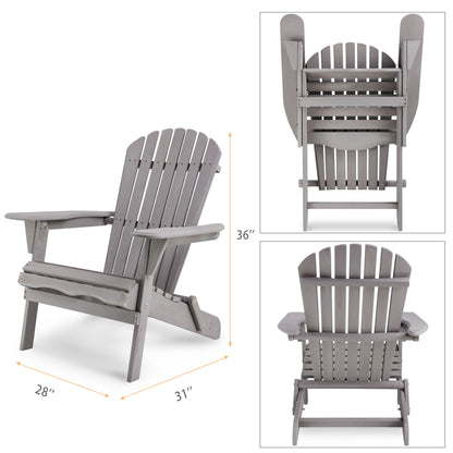 Lounge Patio Chair For Garden Outdoor Wooden Folding Adirondack Chair (Set of 2) Solid Cedar Wood Lounge Patio Chair For Garden Home Essentials