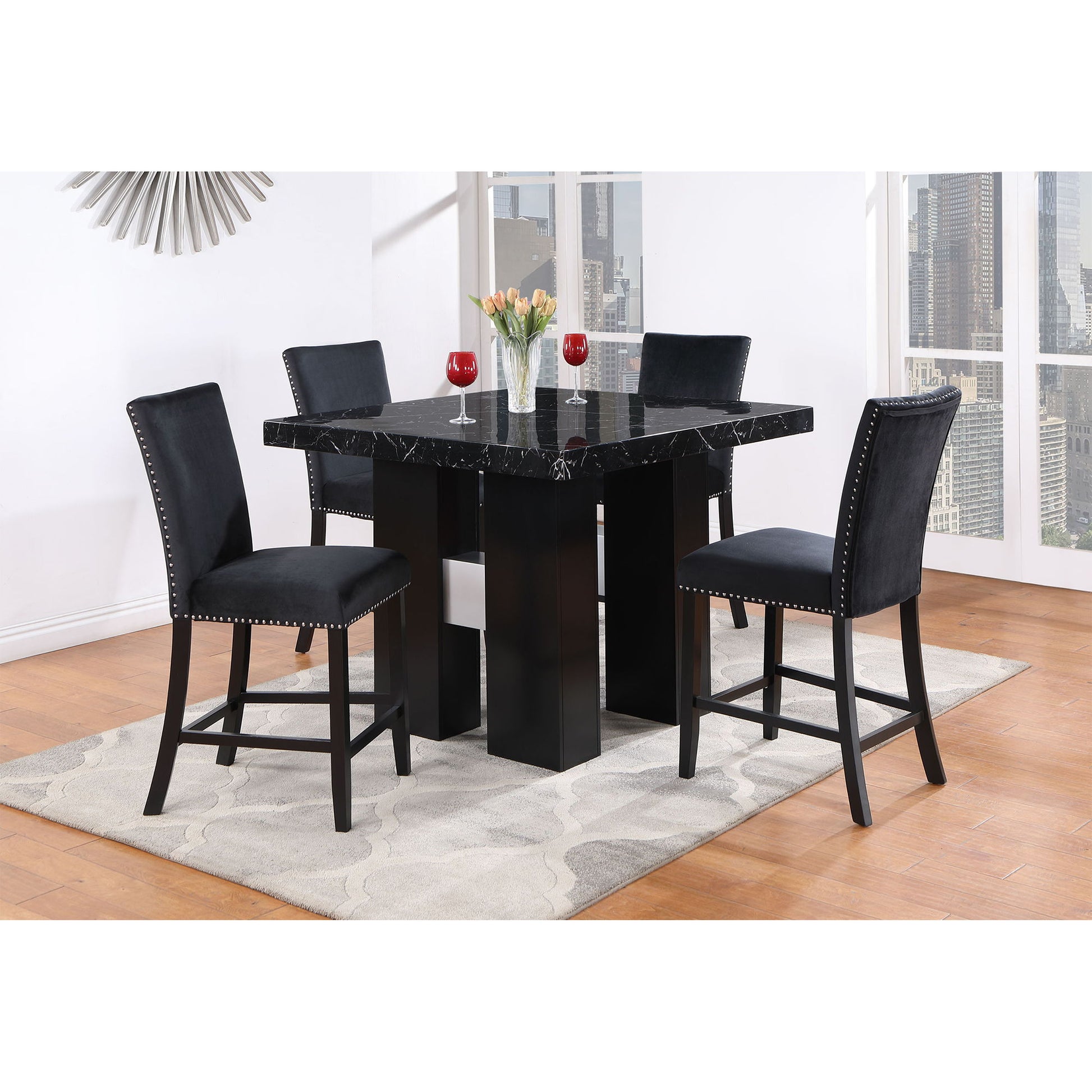 Mikha - Bar Table And Bar Stool Global Furniture USA