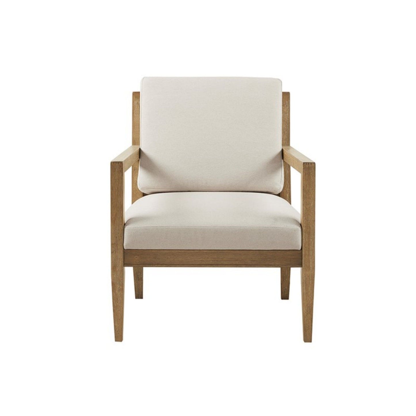 Tage - Upholstered Accent Armchair With Slatted Back Design - Ivory JLA