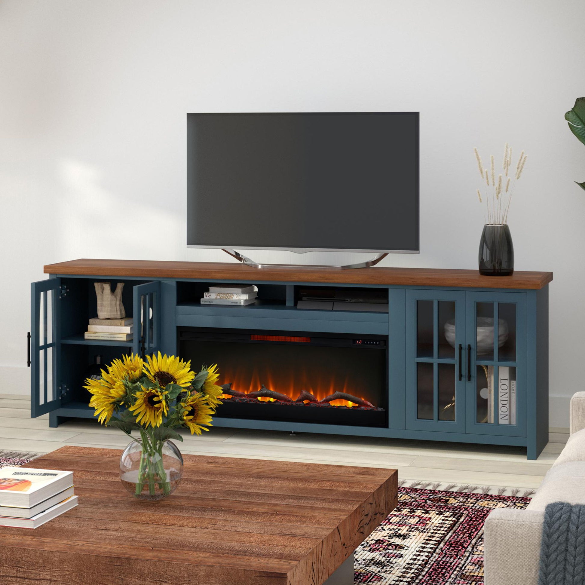 Nantucket - 74" Fireplace TV Stand Console Legends