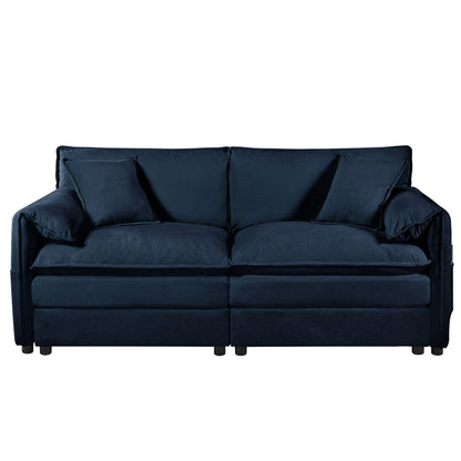 Modern Oversized Chenille Loveseat Sofa With Deep Seat And Diy Combination Home Essentials