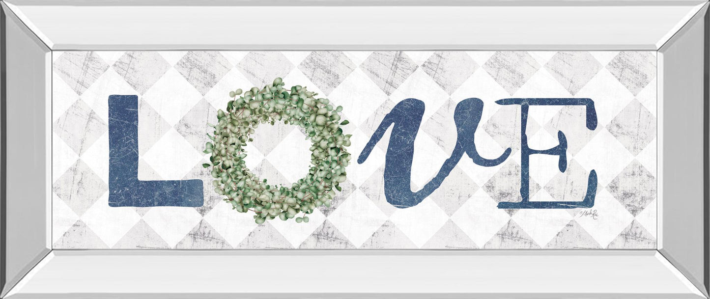 Love With Eucalyptus Wreath I By Marla Rae - Light Blue