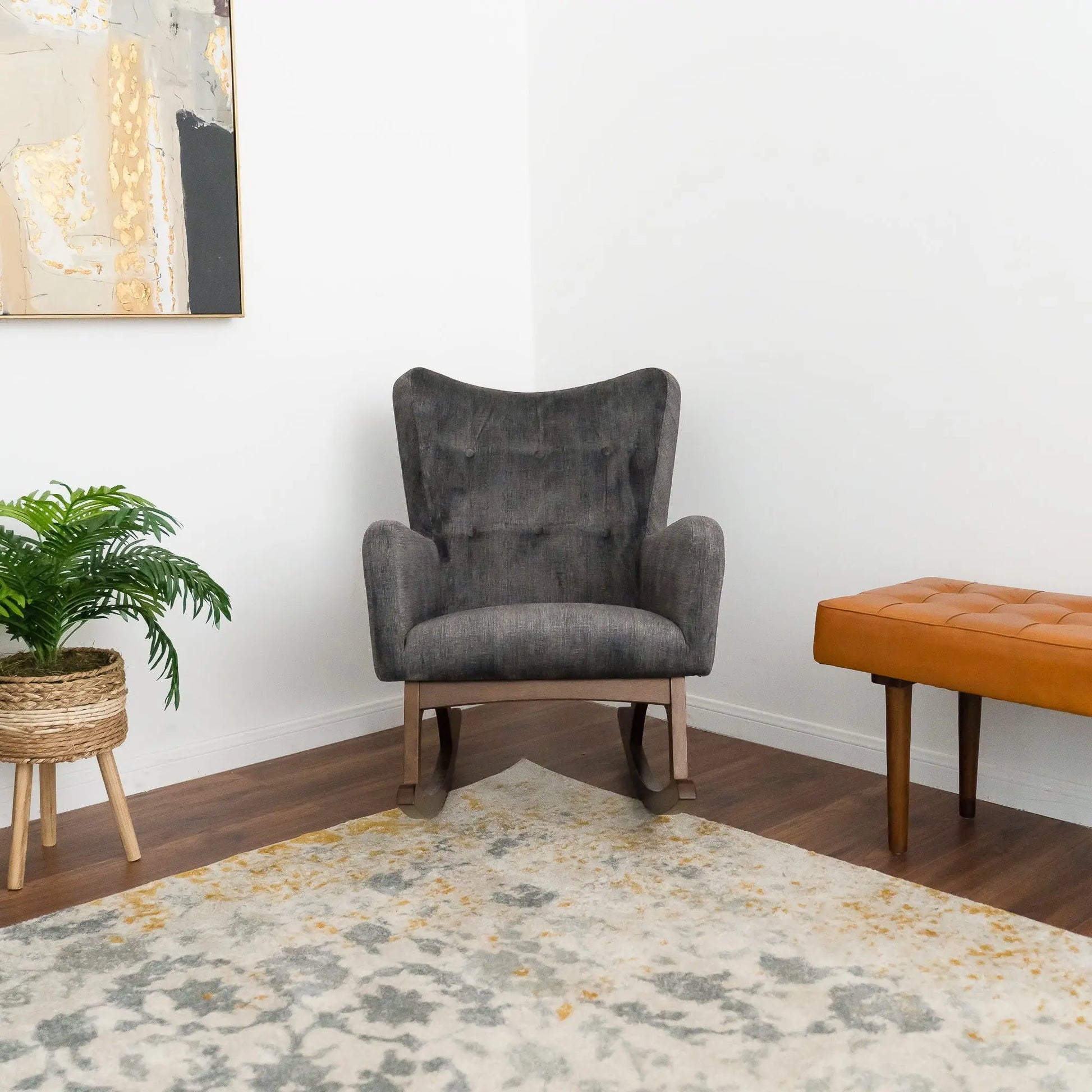 Alistair - Rocking Chair - Brown / Dark Gray Ashcroft Furniture