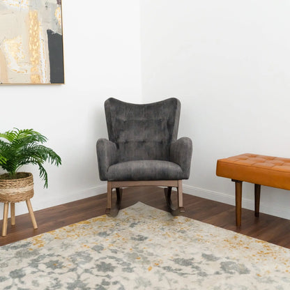 Alistair - Rocking Chair - Brown / Dark Gray Ashcroft Furniture