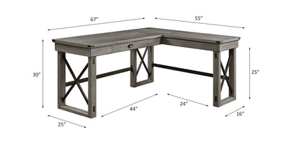Talmar - Marble Top Weathered Writing Desk With Lift Top Acme