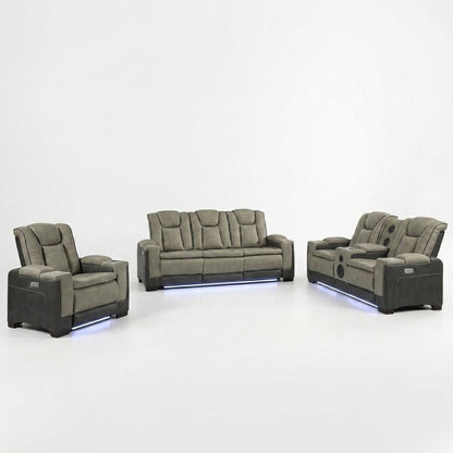 Bruno - Power Reclining Living Room Set With LED Lighting Matrix Furniture Group