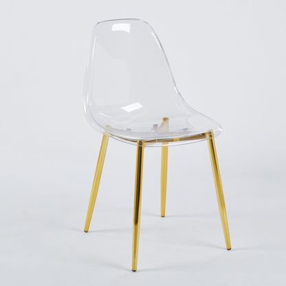 Transparent Plastic Seat Dining Chair (Set of 4) Home Essentials