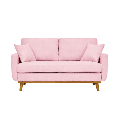 Upholstered Loveseat With Arms And Pillows Home Essentials
