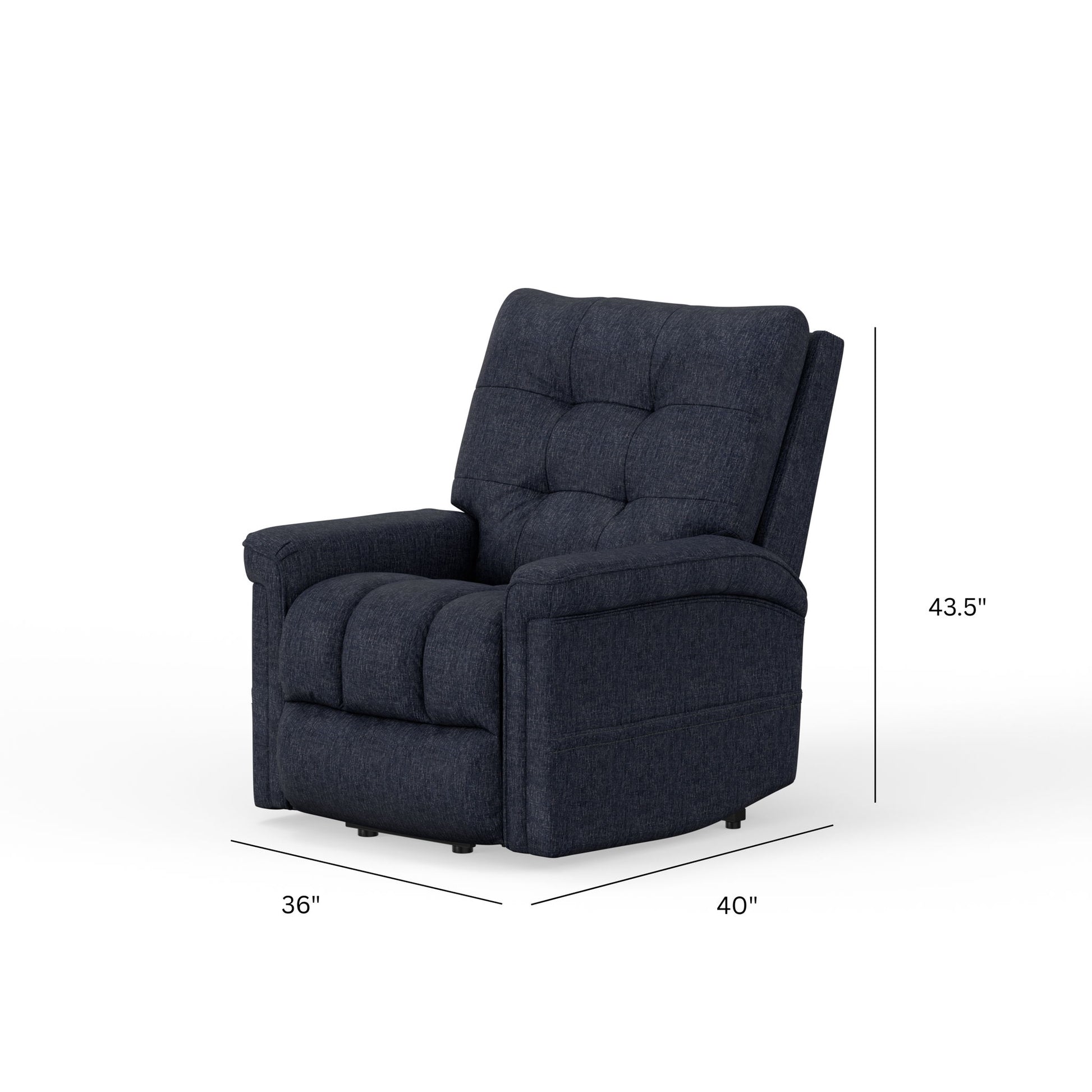 Velour - Power Lift Chair - Blue Home Essentials