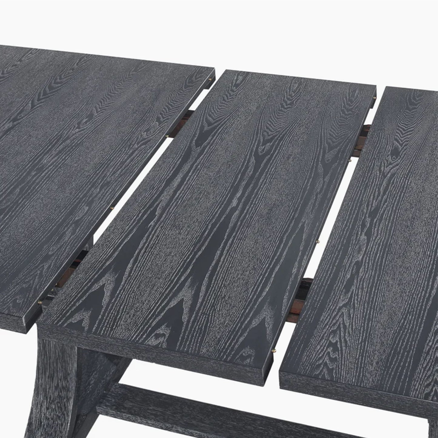 Devingo - Extendable Dining Table Rustic Style - Gray Noble House