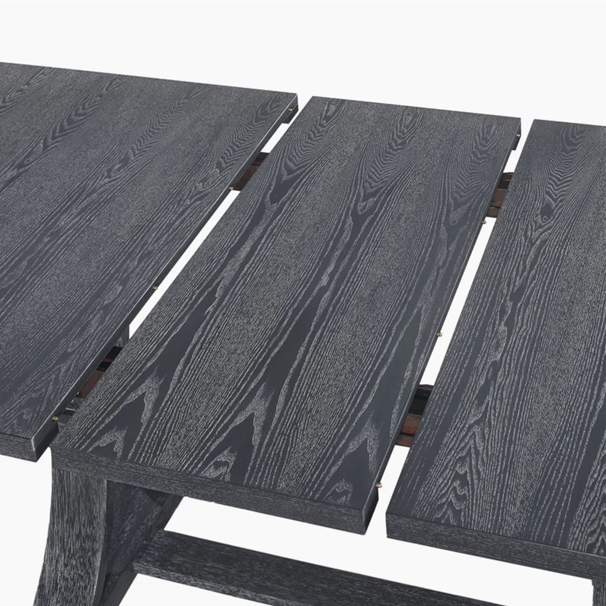 Devingo - Extendable Dining Table Rustic Style - Gray Noble House