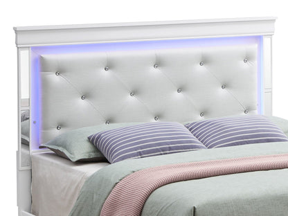Bed With LED Light Accents Headboard Glory Furniture