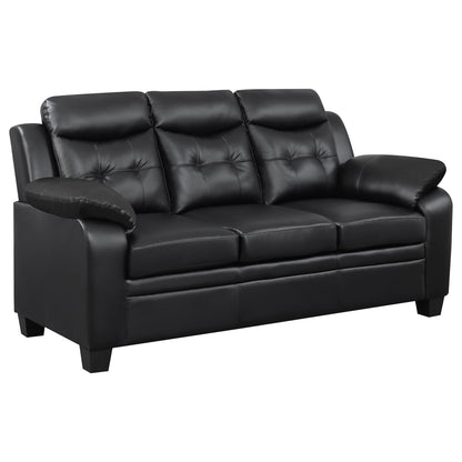 Castro - 2 Piece Living Room Set: Sofa & Loveseat - Black Furniture Max